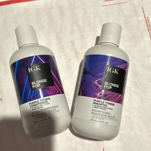 IGK set of “Blonde Pop” purple toning shampoo and conditioner